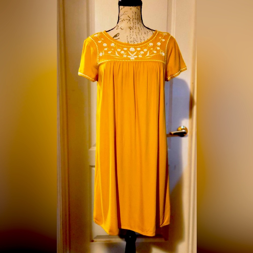 Yellow Embroidered Dress